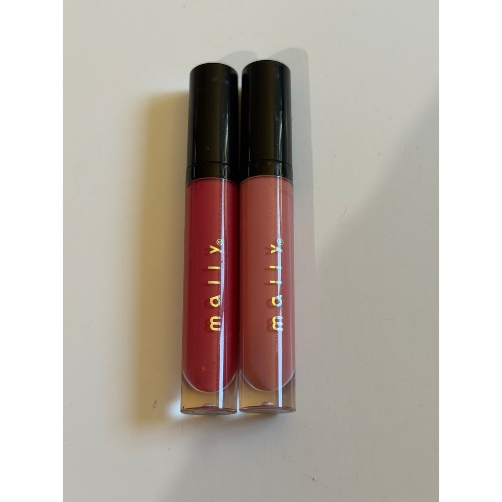 Mally Beauty Kiss Me Lip Gloss Duo Pinky Pout & Mwah! Set of 2 High Shine 0.14oz